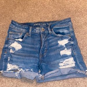 American Eagle Ne(x)t Level Stretch Ripped Jean Shorts
